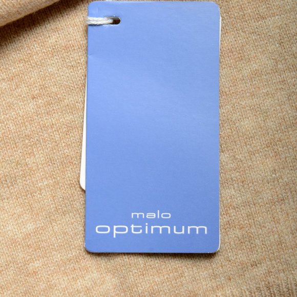 Malo Optimum Men's Light Beige Wool Cashmere Mockneck Pullover Sweater - Picture 6 of 6